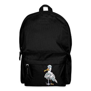 Matrose Möwe Anker Seemann Ahoi Vogel maritim - Rucksack - Schwarz - Vorne