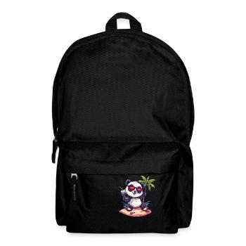 Panda Summer Beach Bande dessinée - Sac à dos - noir - Devant