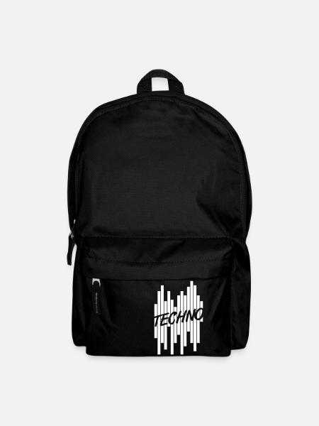 Techno Liebe Zitat Spruch Musik Party Feiern Logo - Rucksack - Schwarz