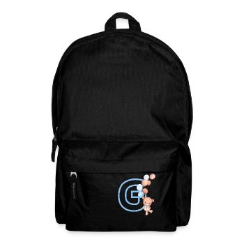 Lettre g bleue ours - Sac à dos - noir - Devant