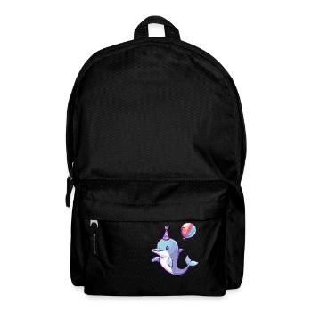 Delfin Geburtstag Comic - Rucksack - Schwarz - Vorne