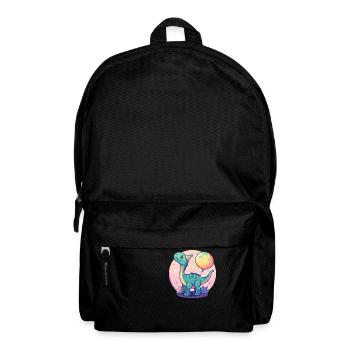 Dinosaur brontosaurus birthday comic - Backpack - black - Front