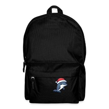 Dauphin Noël mignon - Sac à dos - noir - Devant