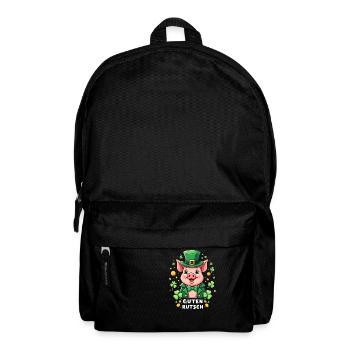 Guten Rutsch Silvester Neujahr Glücksschwein - Rucksack - Schwarz - Vorne