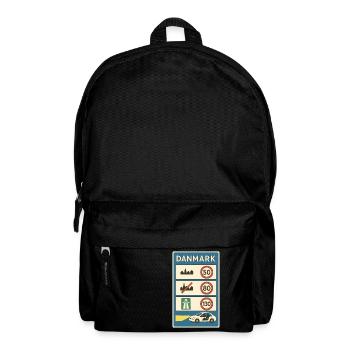 Danemark Panneau de règles de circulation Frontière - Sac à dos - noir - Devant