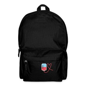 Blood donation heart form - Backpack - black - Front