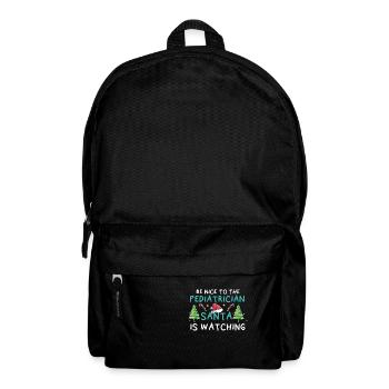 Be Nice Kinderarzt Medizin Weihnachten Santa - Rucksack - Schwarz - Vorne