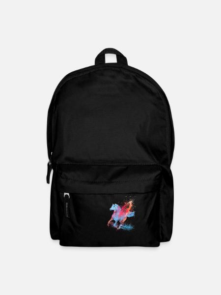 fliegendes pferd,pferd mit flügel,pferd,graffiti - Rucksack - Schwarz