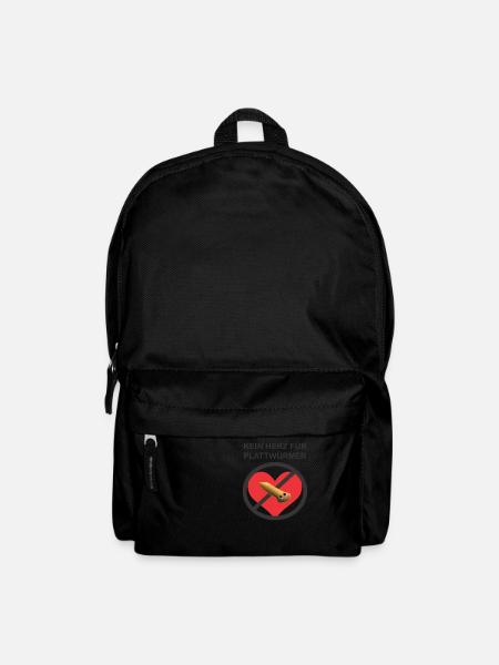 Kein Herz für Plattwürmer - Rucksack - Schwarz
