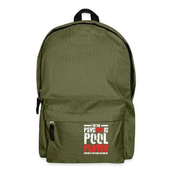 Billard Geschenkidee Billardspieler Pool Snooker - Rucksack - Olivgrün - Vorne