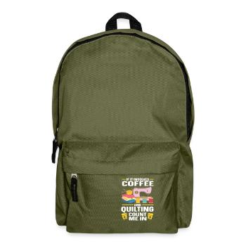 Quilting Gift Sewing Knitting Quilter - Backpack - olive green - Front