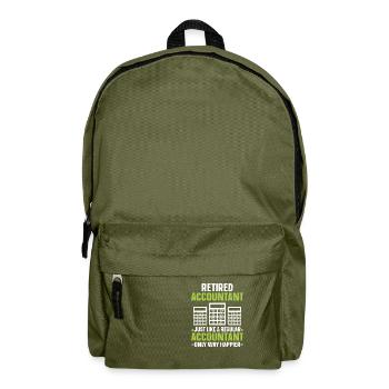 Comptable des régimes de retraite CPA Comptable comptable - Sac à dos - vert olive - Devant