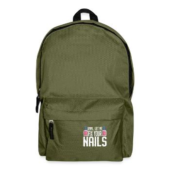 Nail Technician Nail Salon Nail Tech - Backpack - olive green - Front