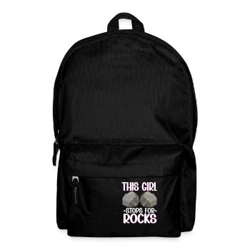 Cette fille s’arrête pour les roches géologue géologique - Sac à dos - noir - Devant