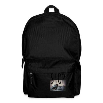 Stop domestic violence, stop femicide - Backpack - black - Front