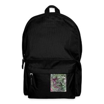 Farbverlauf grün rot - Rucksack - Schwarz - Vorne