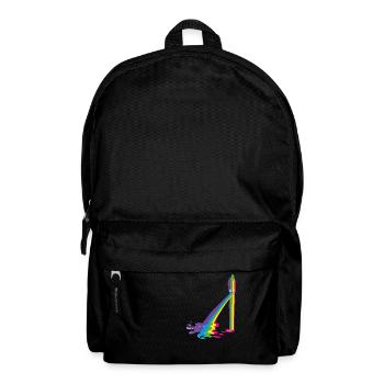 asperges, arc-en-ciel, asperges caca, colorées - Sac à dos - noir - Devant