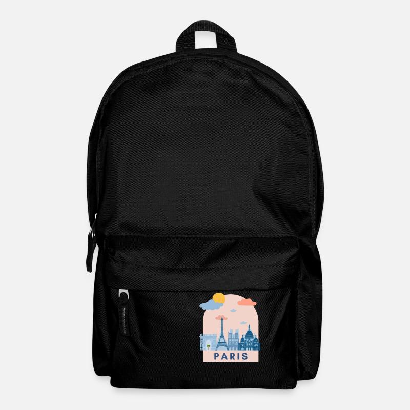 Frankreich Paris Logo Design Europe Urlaub - Rucksack - Schwarz