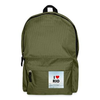 I LOVE RIO - Backpack - olive green - Front