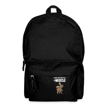 Distracted by Forest Animal Moose Elk Wildlife - Backpack - black - Front