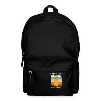 Healthy Pineapple Tropical Fruits Gimme Vitamins - Backpack - black - Front