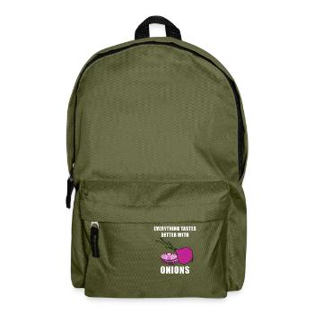 Zwiebelliebhaber, ironisches Sprichwort, - Rucksack - Olivgrün - Vorne