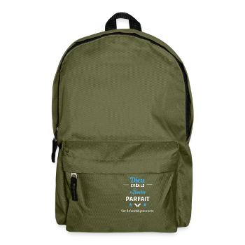 dieu créa parfait humour de bureau Boucher - Sac à dos - vert olive - Devant