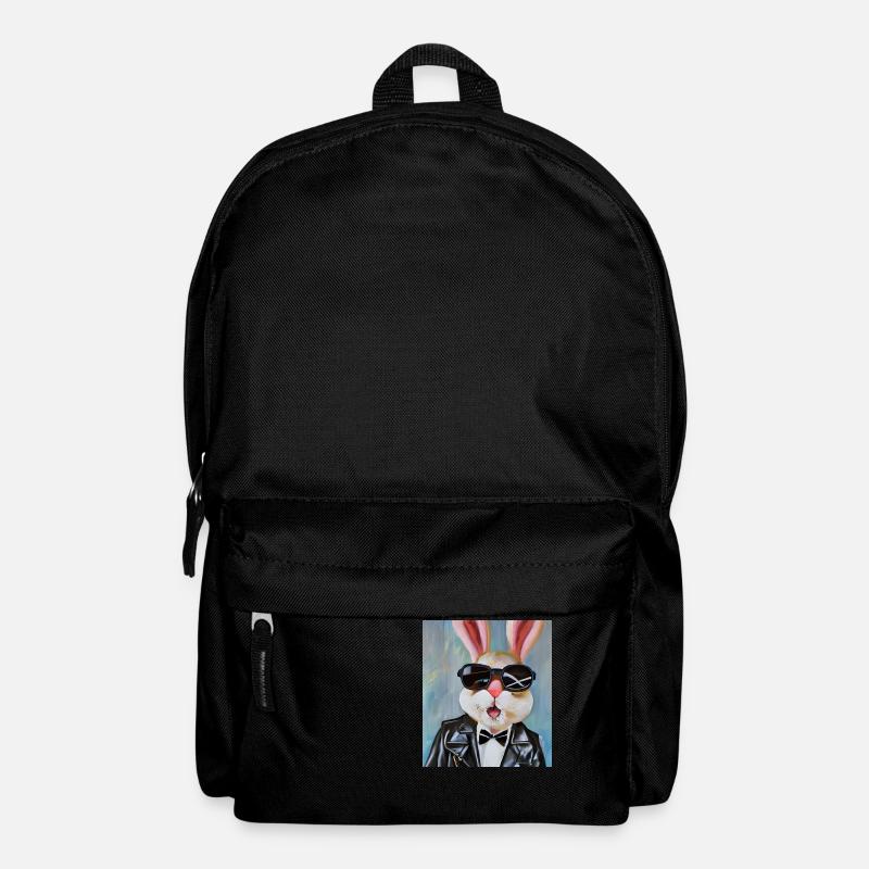 Stylischer Hase - Rucksack - Schwarz