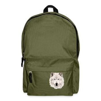 Fearless Eye Of The Wolf Face White Wolf Graphic - Sac à dos - vert olive - Devant