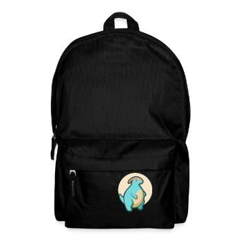 Cute chubby Parasaurolophus, Dino - Backpack - black - Front