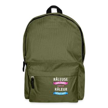 Râleuse diplômée cherche Râleur débutant Humour - Sac à dos - vert olive - Devant