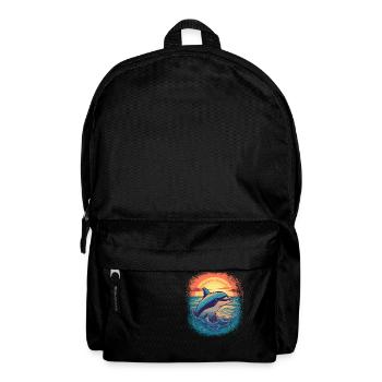awesome marine mammals water geek fisherman child - Rucksack - Schwarz - Vorne