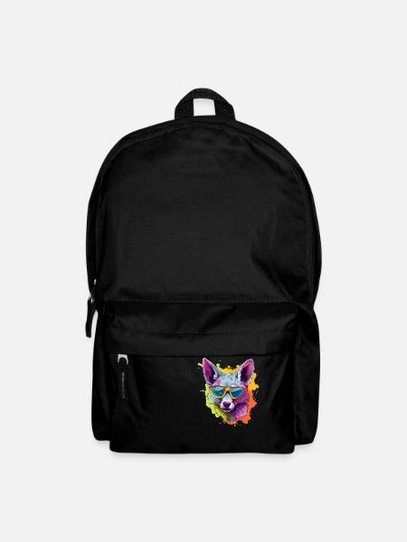 Léo le chacal à lunettes - Sac à dos - noir