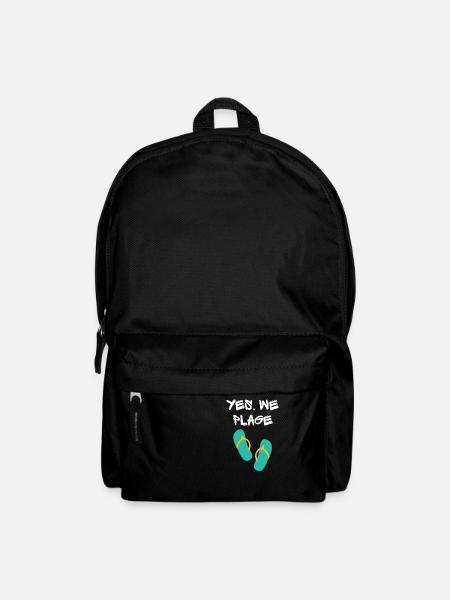 Yes we beach! Unique style original humor - Backpack - black