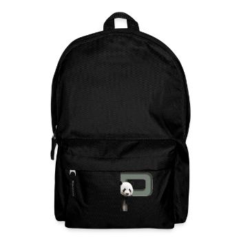 Alphabet, Buchstabe P, Panda - Rucksack - Schwarz - Vorne