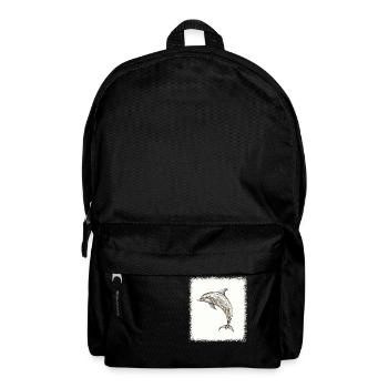 bday marine life birthday awesome fisherman - Backpack - black - Front