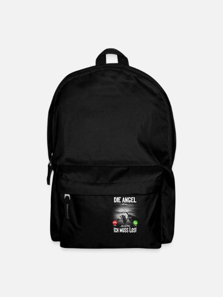 Die Angel ruft an... aus dem Weg, ich muss los! - Rucksack - Schwarz
