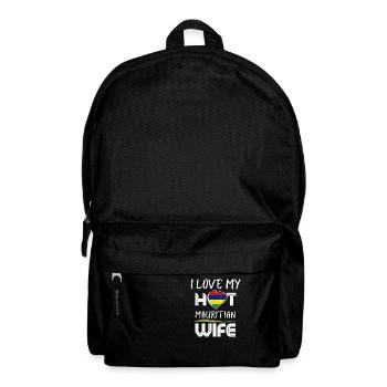 Funny I Love My Hot Mauritian Wife Husband - Backpack - black - Front