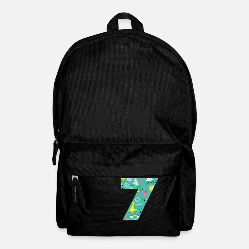Personalisierte Geburtstagsnummer 7 - Rucksack - Schwarz