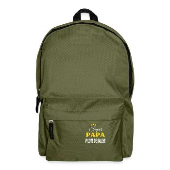 Super Papa PILOTE DE RALLYE ANNIVERSAIRE - Sac à dos - vert olive - Devant