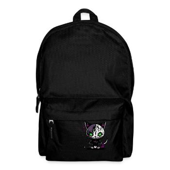 Chat Zombie Yeux Verts - Sac à dos - noir - Devant