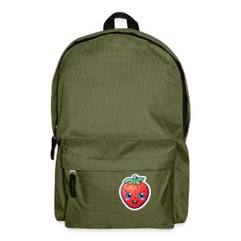 Anime à la fraise - Sac à dos - vert olive - Devant