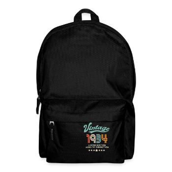 Né en 1934 Anniversaire 1934 90 ans - Sac à dos - noir - Devant
