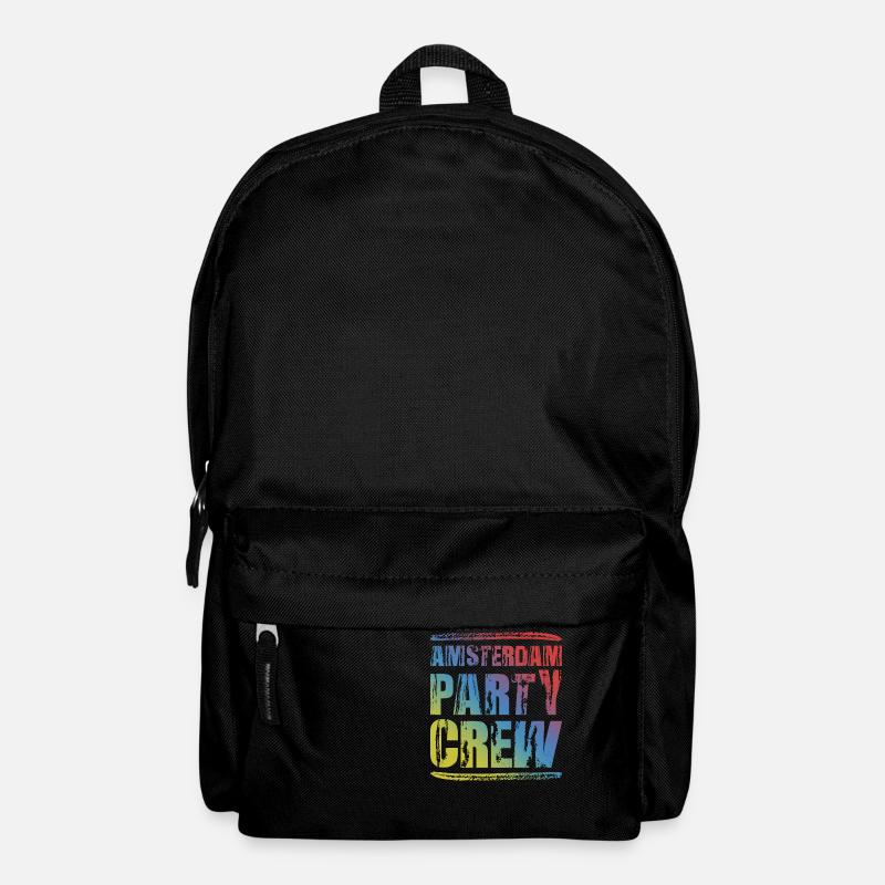 Amsterdam Party Crew Bunt - Rucksack - Schwarz