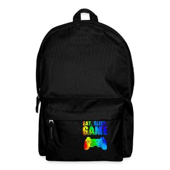 Gamer Game Play Online Computer Gaming Arcade Neon - Backpack - black - Front