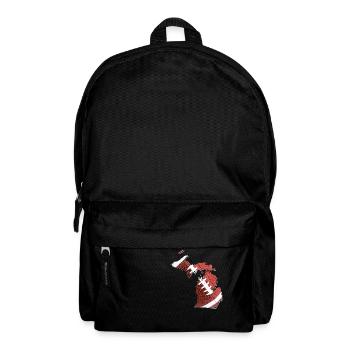 Michigan (United States) | real football | Map - Backpack - black - Front