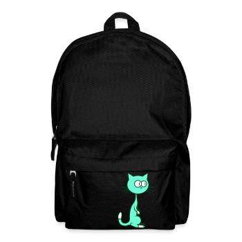 Neugierige Katze Guckt Lustig Ulkig Albern Komisch - Rucksack - Schwarz - Vorne