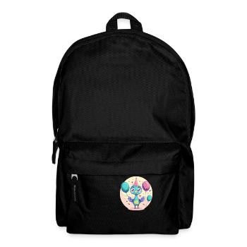 Bande dessinée d’anniversaire de l’oiseau paon - Sac à dos - noir - Devant