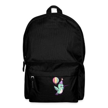 Hummingbird Bird Birthday Comic Cute - Backpack - black - Front