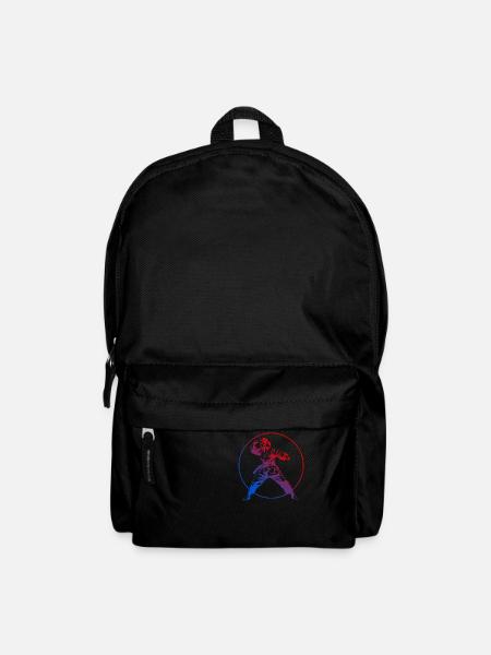 Karate Silhouette Bunt - Rucksack - Schwarz